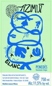 Вино  Cellers de Can Suriol del Castell Azimut Blanc Penedès DO Селлер Де Кан Суроль Де Кастель Азимут Блан 2021  750 мл 11,5%