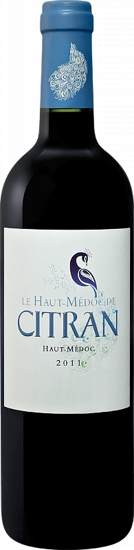 Вино  Le Haut-Médoc de Citran Haut-Médoc AOC  2011 gift box  1500 мл