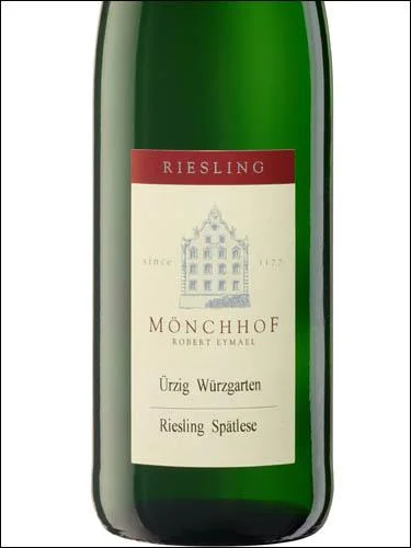 Вино Monchhof Urzig Wurzgarten Riesling Spatlese PV Германия  Мёнххоф Урциг Вюрцгартен Рислинг Шпетлезе PV 2012 750 мл