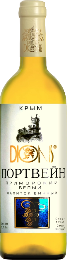 Винный напиток "Портвейн Приморский DIONIS " белый