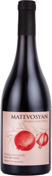 Вино  Матевосян гранатовое полусухое 750 мл