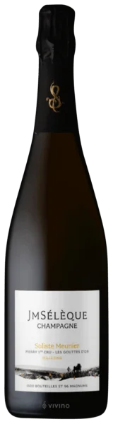 Шампанское J-M Seleque  Soliste Meunier Pierry 1er Cru  "Les Gouttes d’Or" Extra Brut  2020   750 мл 12,5%