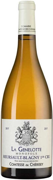 Вино Domaine Comtesse de Cherisey Meursault-Blagny 1er Cru La Genelotte AOC  2019  750 мл