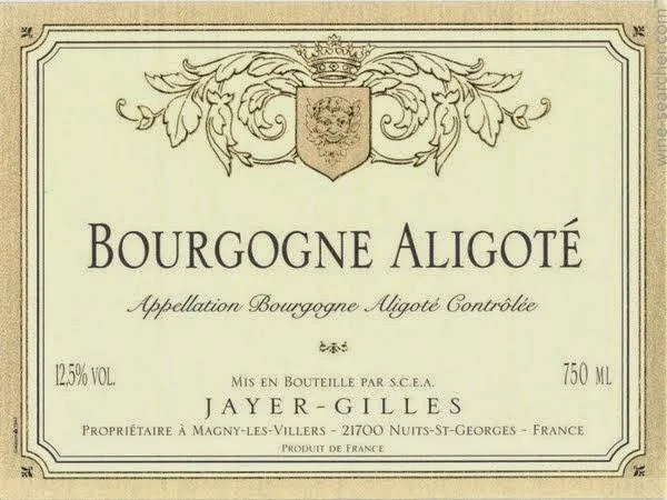 Вино Jayer-Gilles Bourgogne Aligote AOC Жайе Жиль Бургонь Алиготе 2012 750 мл
