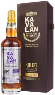 Виски KAVALAN Solist Peated Malt Single Cask Strength  700 мл