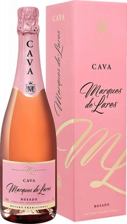 Игристое вино  Marques de Lares  Rosado Brut  Cava DO  gift box  750 мл