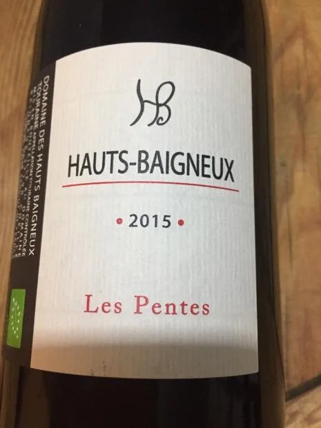 Вино Hauts Baigneux  Touraine Les Pentes АОС О Бенье Ле Пант Турень 2015 750 мл