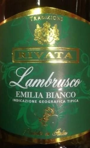 Вино игристое  Rivata  Lambrusco dell'Emilia Bianco  750мл