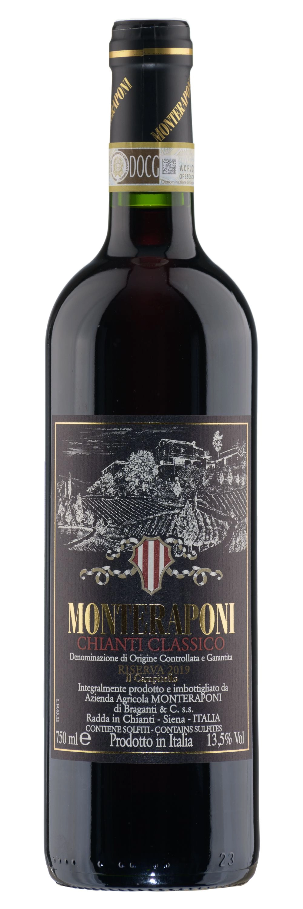 Вино Monteraponi Chianti Classico Riserva Il Campitello 2019 750 ml