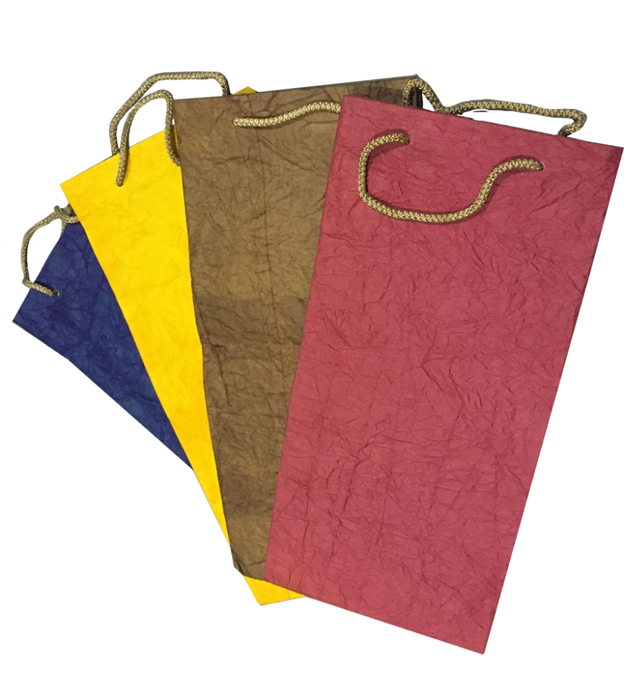 Сумка бум. 58 эколюкс однотон. в ассортименте