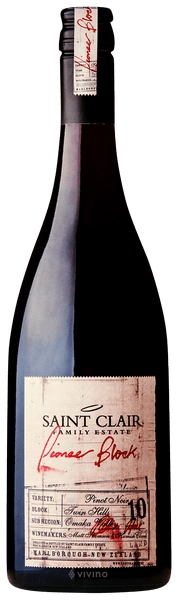Вино Saint Clair Pioneer Block 10 Twin Hills Pinot Noir Пайаниа Блок 10 Твин Хиллс Пино Нуар  2018 750 мл