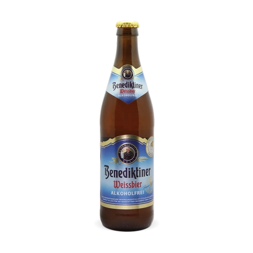 ПИВО  Benediktiner Weissbier Alkoholfrei  БЕНЕДИКТИНЕР ВАЙСБИР БЕЗАЛКОГОЛЬНОЕ  стекло 500 мл
