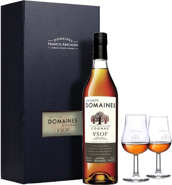 Коньяк Grands Domaines VSOP with 2 glasses  700 мл