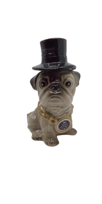 Коньяк  Прошянский Коньячный Завод   Мопс  7 лет выдержки Фарфор 330 мл