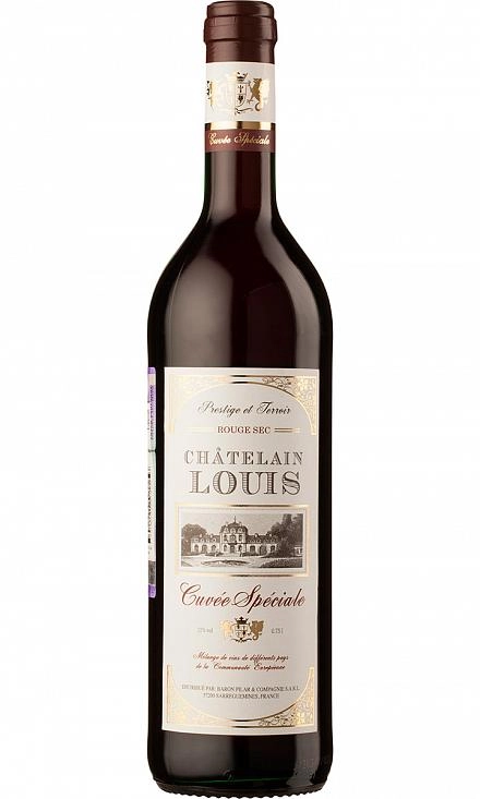 Вино  Cuvée Spéciale Châtelain Louis rouge sec  Châtelain Louis  Кюве Спесиаль Замок Людовика красное сухое  Замок Людовика 750 мл