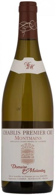Вино Domaine des Malandes Chablis Premier Cru  Montmains  2022  750 мл