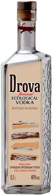 Водка Дрова Очищена ореховым углем 500 мл