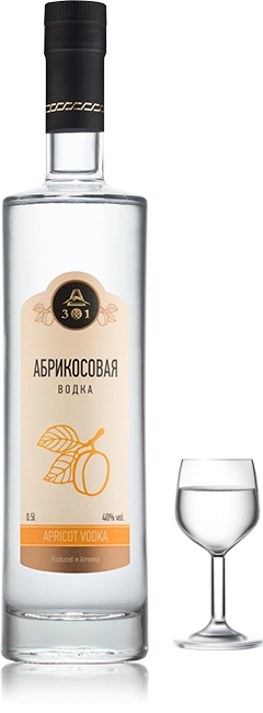 Водка АБРИКОСОВАЯ ТМ А301,  алк.40% 500 мл