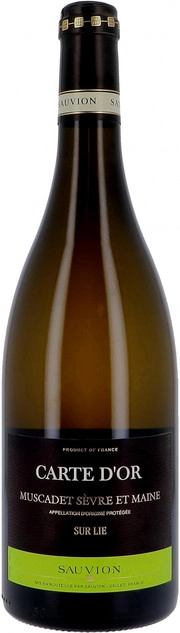 Вино Sauvion  Carte d'Or Muscadet Sevre et Maine Sur Lie АОC  Совион  Карт д'Ор Мюскаде Севр э Мэн Сюр Ли 2020  750 мл