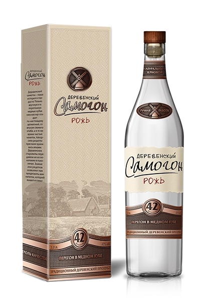 Водка  Деревенский Самогон Рожь в п/у  3000  мл
