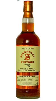 Виски Signatory Vintage, Longmorn, Лонгморн, 1996, matered in a Sherry cask№105093 single cask60,8% bottle one of 597 бут. 70cl