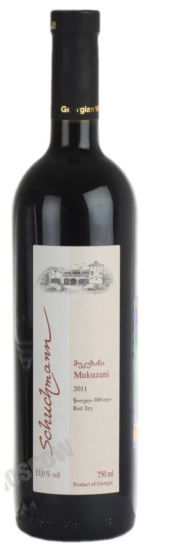Вино Schuchmann Mukuzani AO red dry Шухманн Мукузани АО 2011 750 мл
