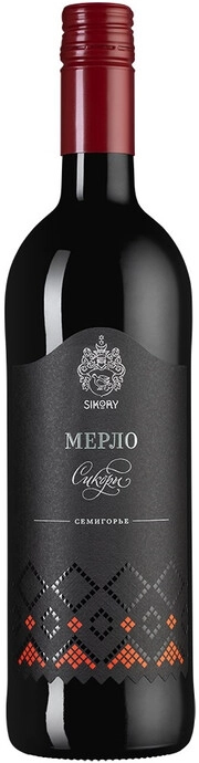 Вино Имение Сикоры  Мерло    Сикоры  красное сухое  2018  750 мл