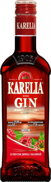 Аперитив Карелия со вкусом Джина с Малиной 500 мл