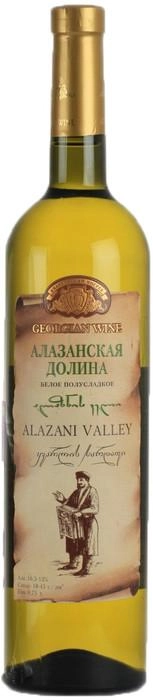 Вино Kvareli Cellar Alazani Valley White Кварельский Погреб Алазанская Долина Белое 750 мл