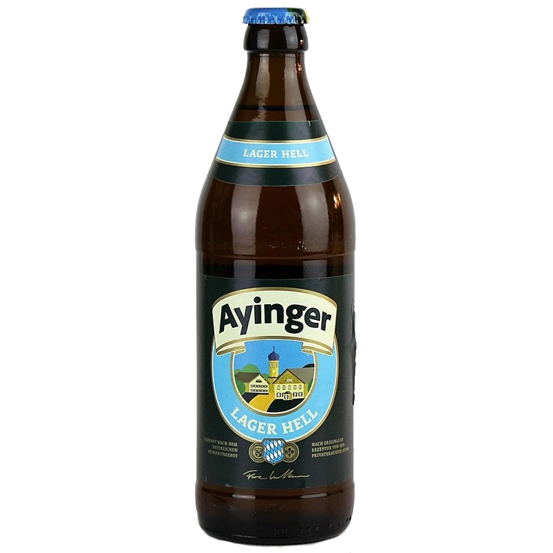 Пиво Ayinger Lager Hell Айингер Лагер Хелль стекло 500 мл