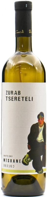 Вино   Zurab Tsereteli  Mtsvane  Зураб Церетели  Мцване   белое   сухое  750 мл