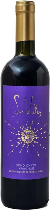 Вино Sun Valley Солнчная Долина  красное сухое 750 мл