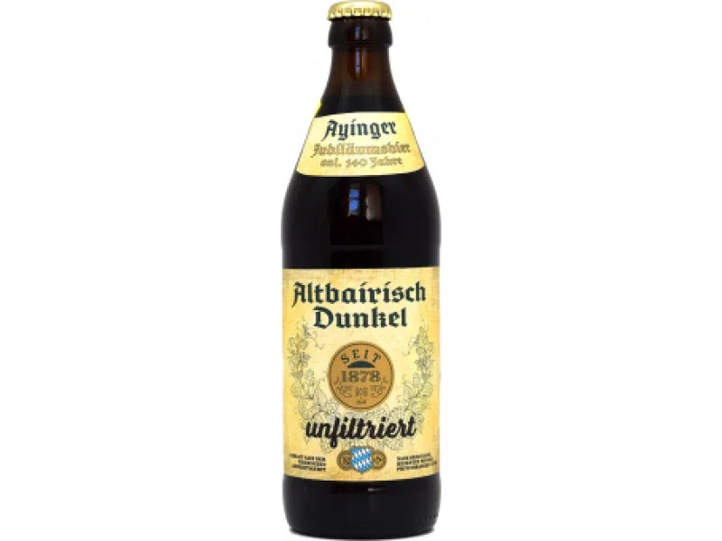Пиво  Ayinger Altbairisch Dunkel unfiltriert Айингер Альтбайриш Дункель Анфильтрет  стекло 500 мл