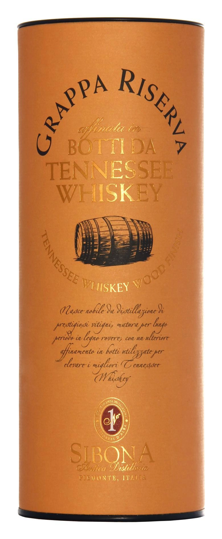 Граппа Riserva Tennessy Whiskey Wood Finish Sibona in tube  500 мл
