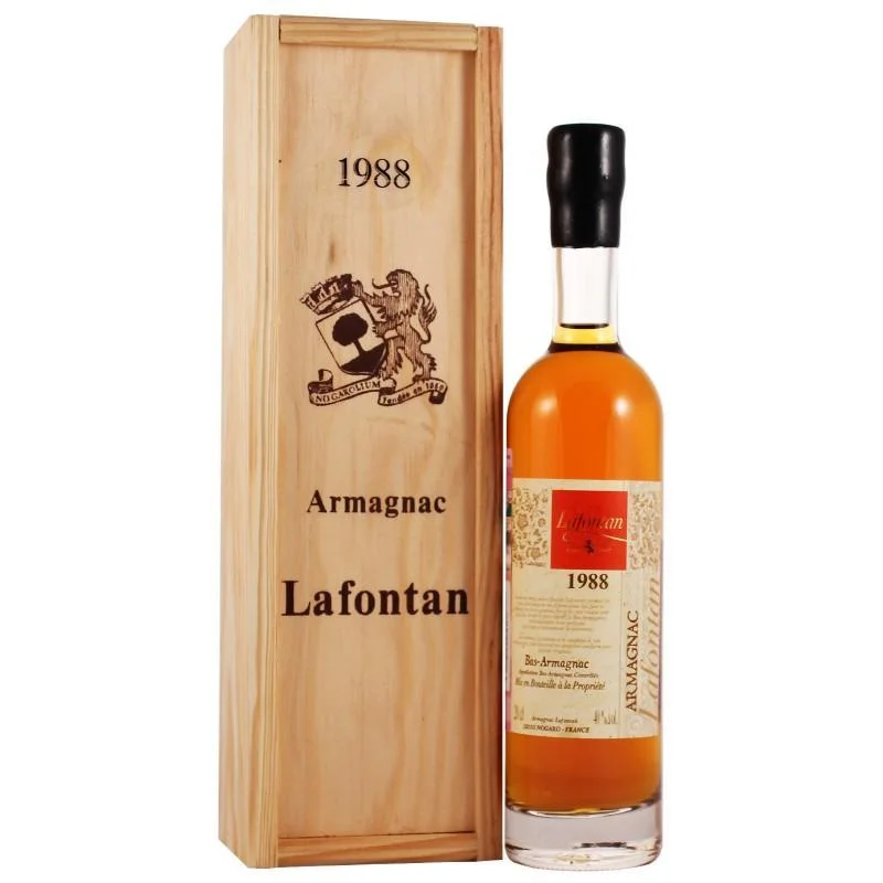 Lafontan Millesime Bas Armagnac AOC 1988 wooden box  700 мл