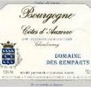 Вино Domaine des Remparts Bourgogne Cotes d'Auxerre Blanc  Burgundy  2017 750 мл