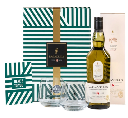 Виски Lagavulin 8 Years+2 gl gift box 700 мл