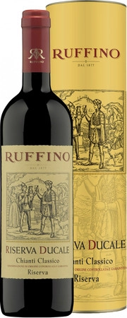 Вино Ruffino Riserva Riserva Ducale Chianti Classico Riserva DOCG Руффино Ризерва Дукале Кьянти Классико Ризерва DOCG 2017 в тубе  750 мл