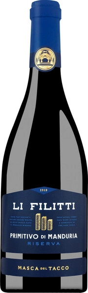 Вино Masca del Tacco Li Filitti  Primitivo di Manduria DOP Riserva  Маска дель Такко Ли Филитти Примитиво ди Мандурия Ризерва 750 мл