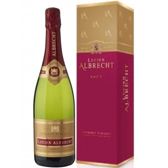 Игристое вино Lucien Albrecht Brut Crémant d'Alsace Люсьен Альбрехт Брют Креман д'Эльзас в подарочной упаковке 750 мл