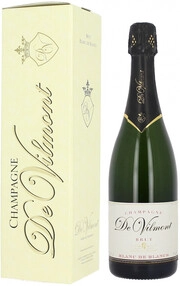Шампанское De Vilmont  Brut Blanc de Blancs  Champagne AOC   gift box  750 мл