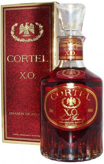 Бренди Cortel XO, Кортель XO декантер 0.7 40% подарочная упаковка