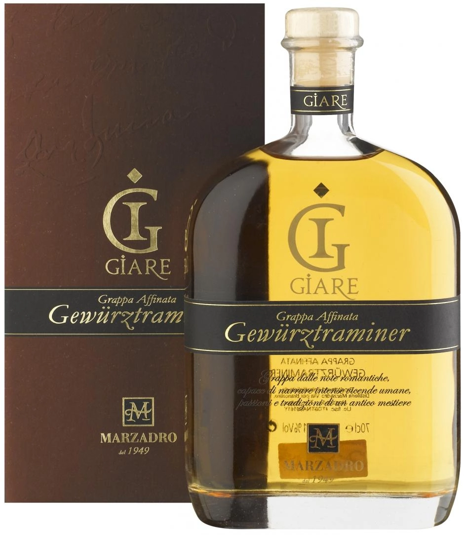 Граппа Le Giare Grappa Gewürztraminer gift box 700 мл