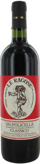 Вино Le Ragose Valpolicella Classico Ле Рагозе Вальполичелла Классико 2017 750 мл