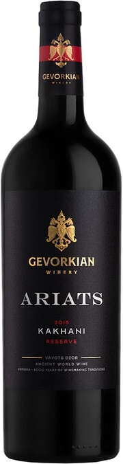 Вино Gevorkian Winery Ariats   Kakhani  Reserve red dry  2015  750 мл
