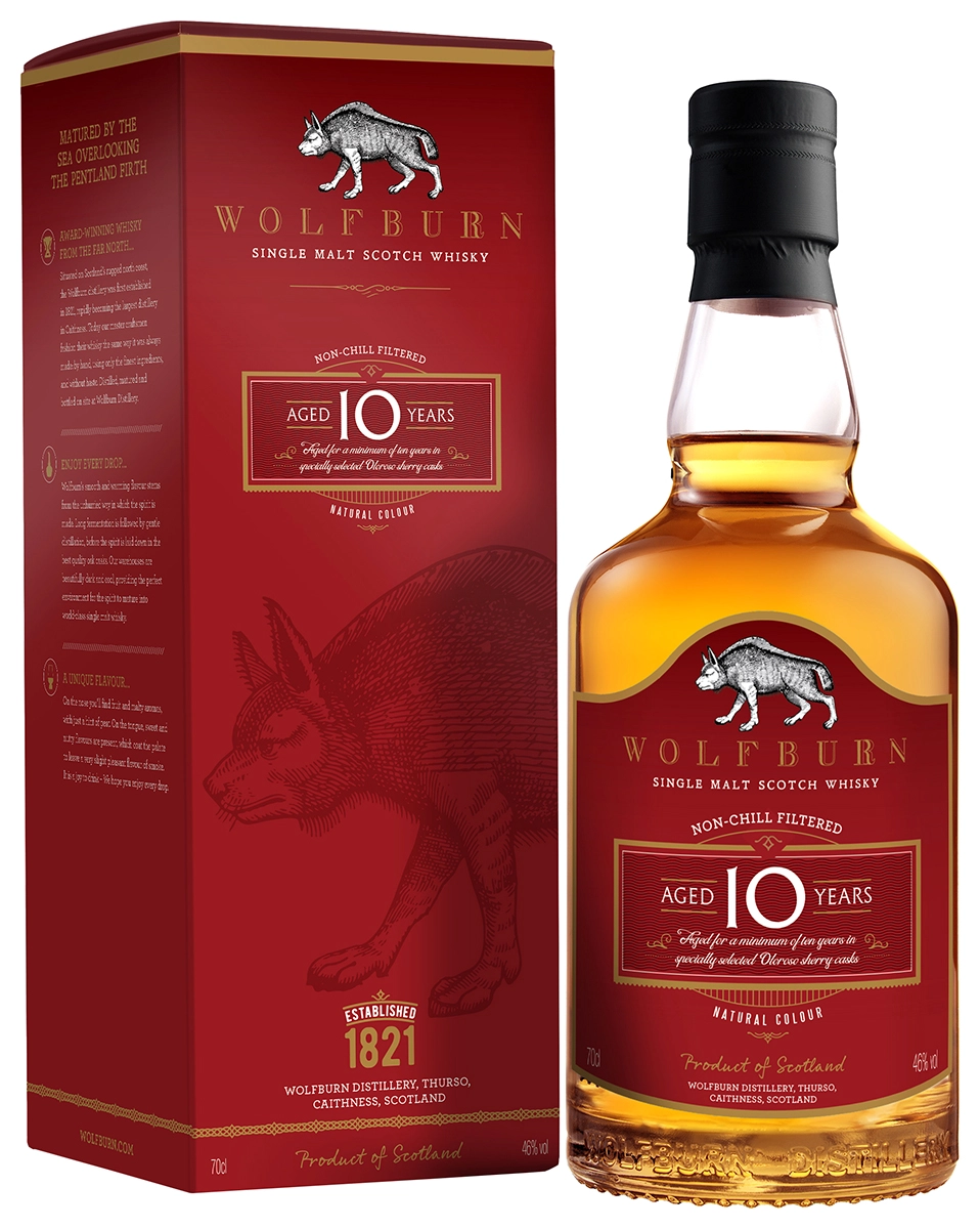 Виски  Wolfburn 10 YO  gift  box 700 мл  46 %
