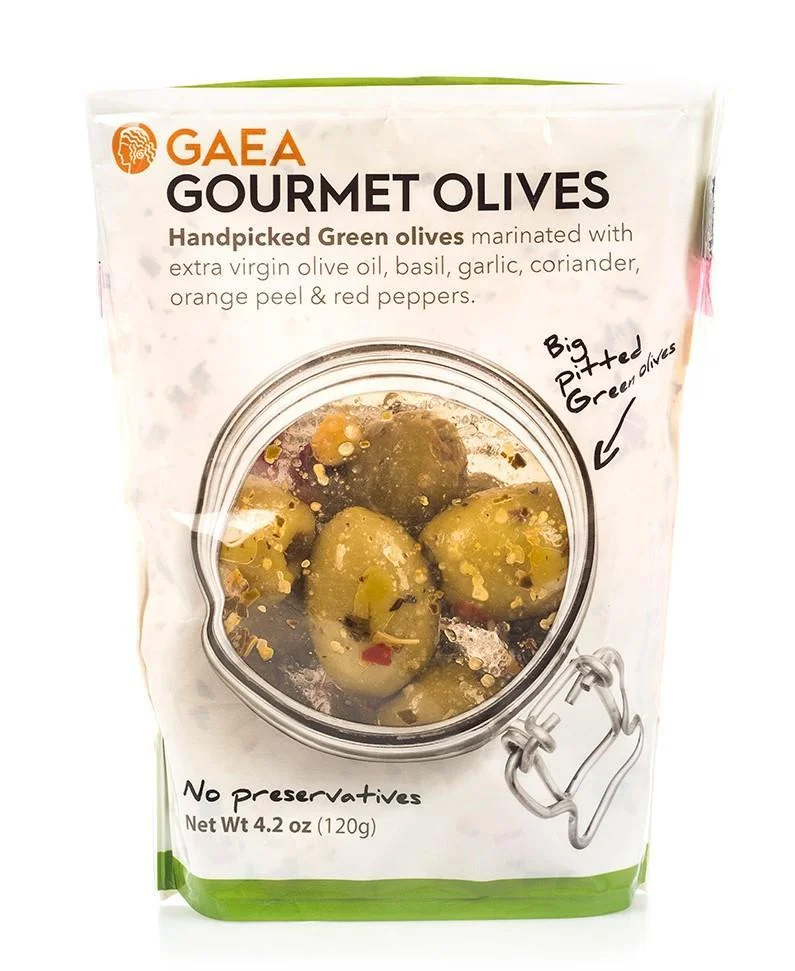 Оливки  Gaea  Гайя Каламата Гурмэ зеленые 120г