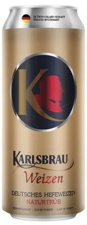 Пиво Karlsbrau Weizen in can Карлсброй Пшеничное в жестяной банке 500 мл