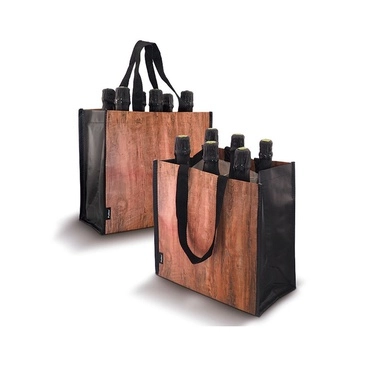 Сумка для переноски 6-ти бутылок вина Pulltex Wood Wine Bag  109-407-00