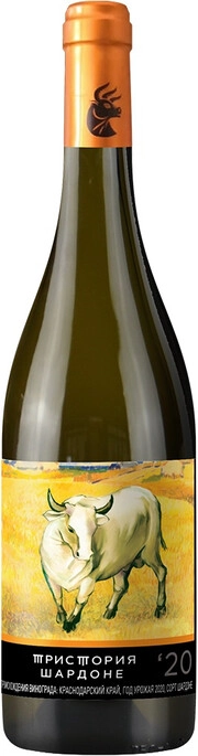 Вино Тристория Шардоне Быки 2020 750 мл 12.6%